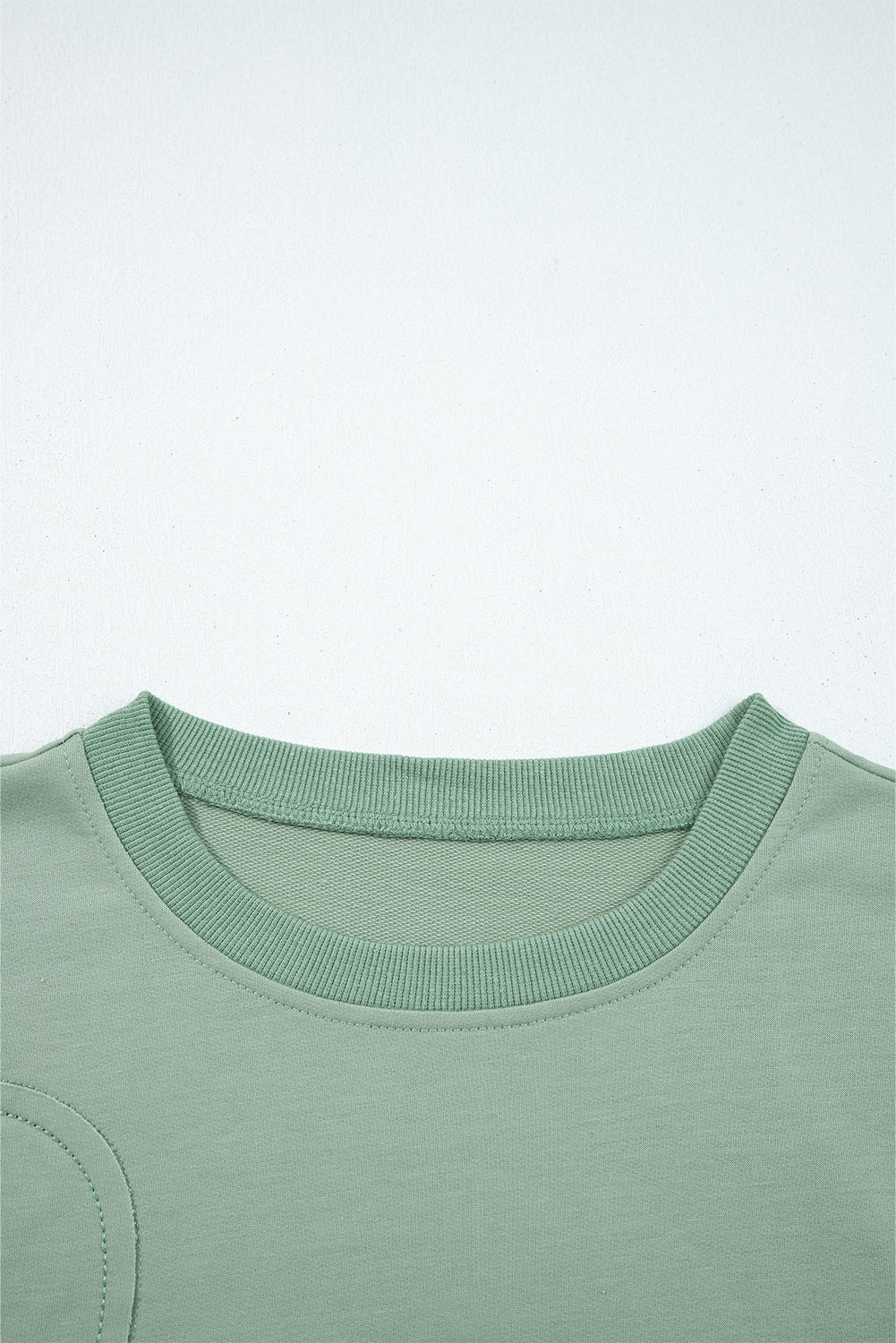 Flower Patchwork Raw Edge Drop Shoulder Top