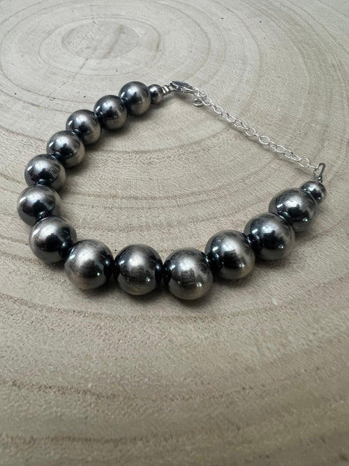 10mm Sterling Pearl Bracelet — 6 inch - Rooted & Reckless Co.
