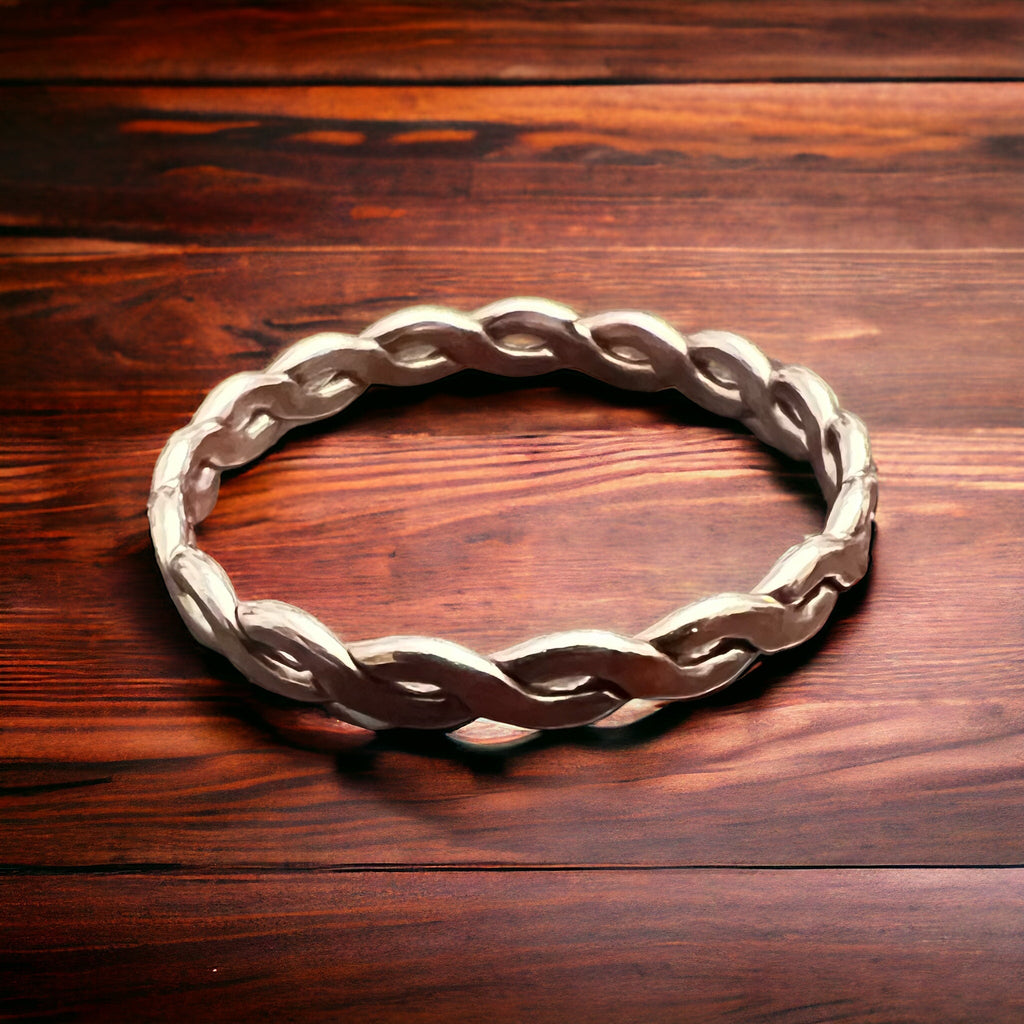 14/20 Rose Gold-Filled Woven Stacker Ring — Refined Layering Piece - Rooted & Reckless Co.