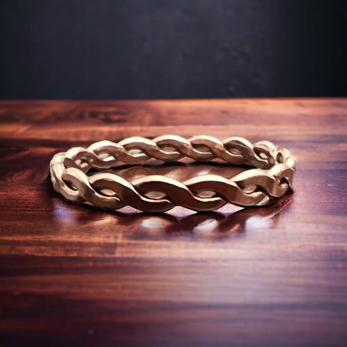 14/20 Rose Gold-Filled Woven Stacker Ring — Refined Layering Piece - Rooted & Reckless Co.