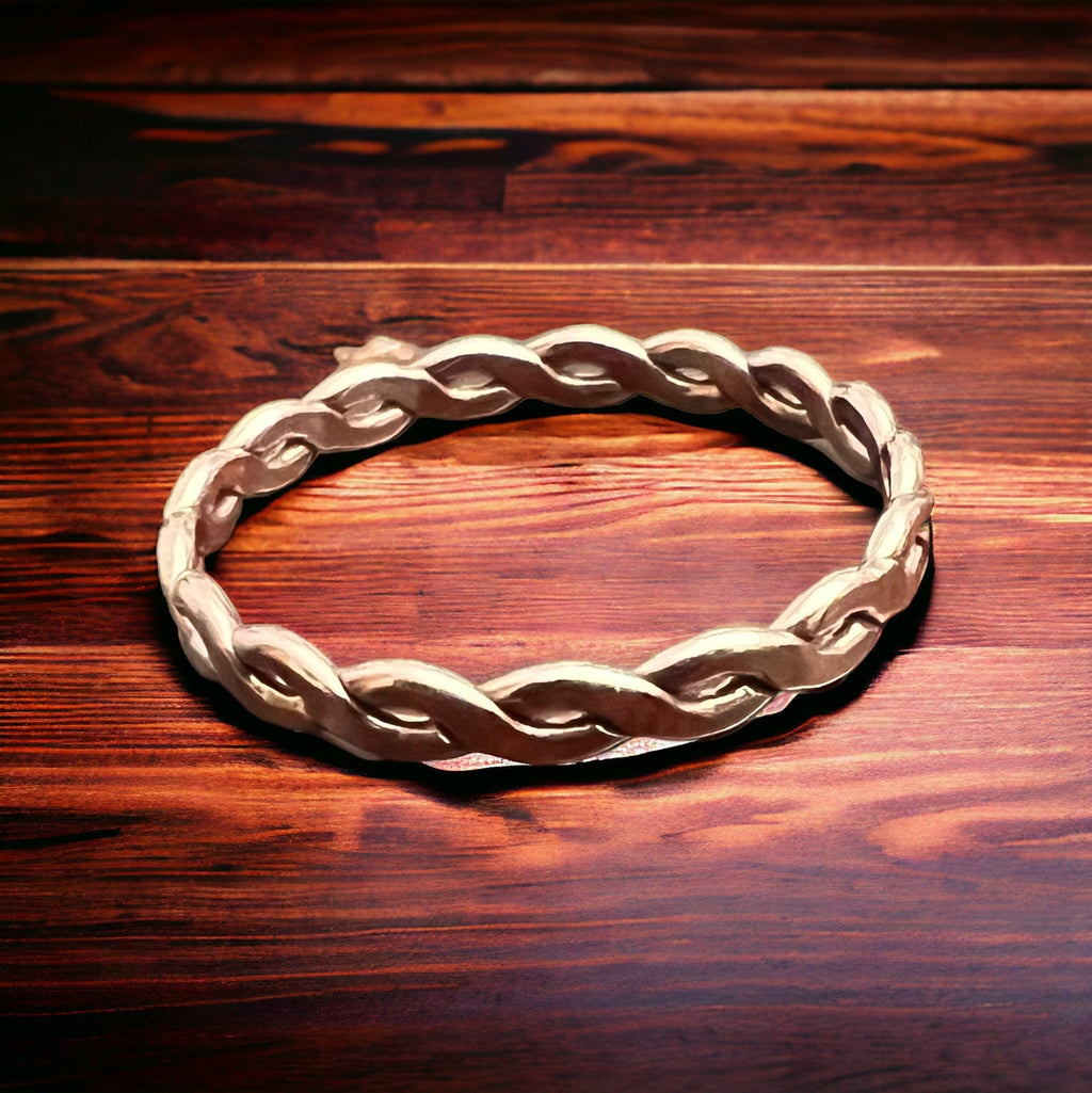 14/20 Rose Gold-Filled Woven Stacker Ring — Refined Layering Piece - Rooted & Reckless Co.