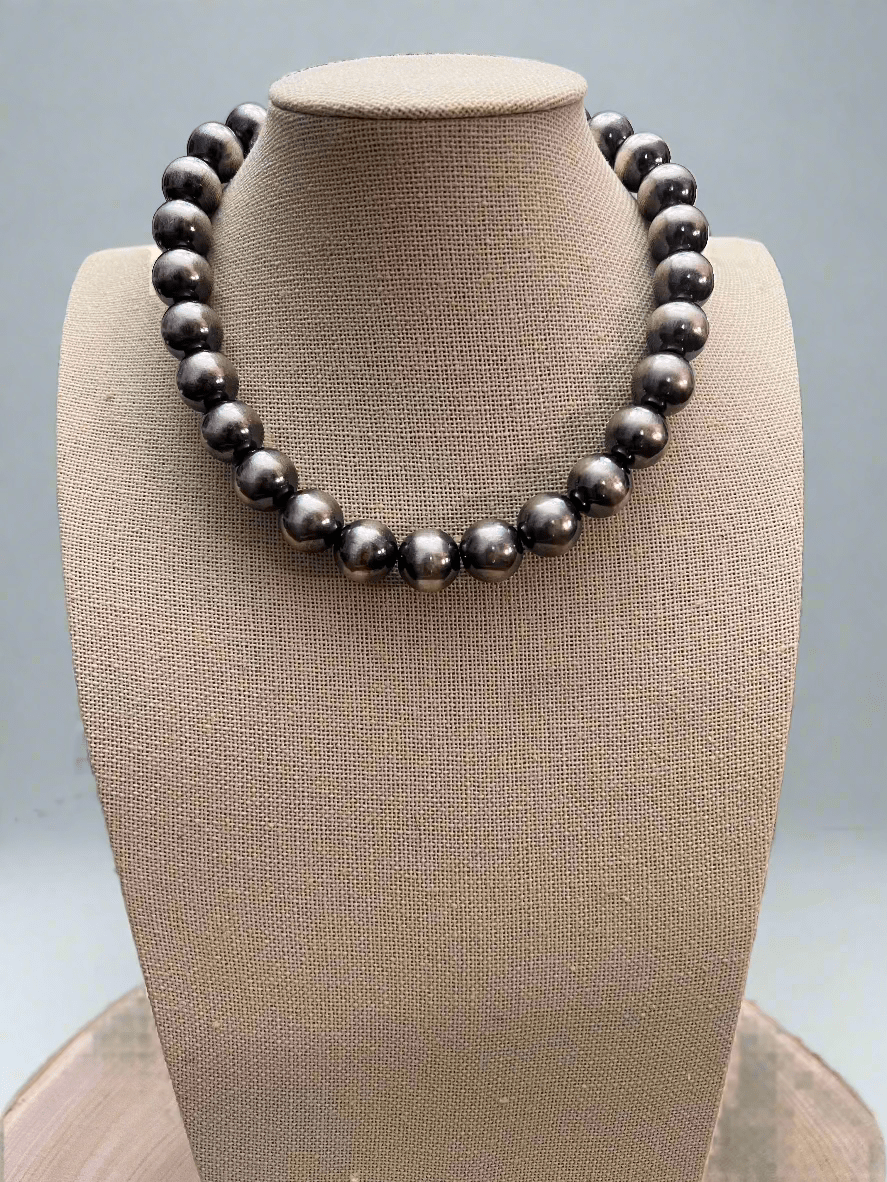 14mm Sterling Pearl Necklace — 16 inch - Rooted & Reckless Co.