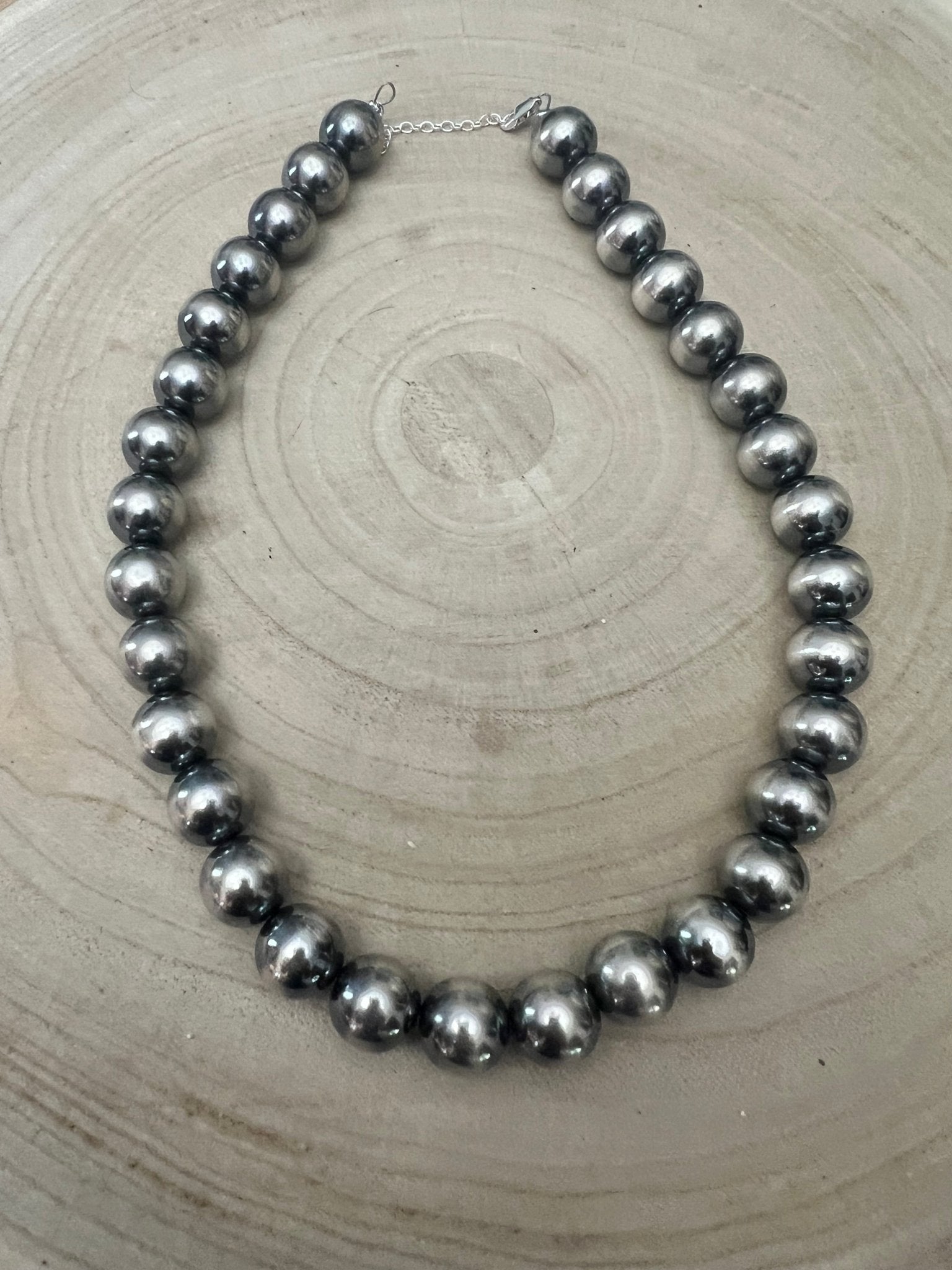 14mm Sterling Pearl Necklace — 18 inch - Rooted & Reckless Co.