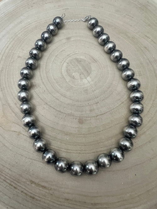 14mm Sterling Pearl Necklace — 18 inch - Rooted & Reckless Co.