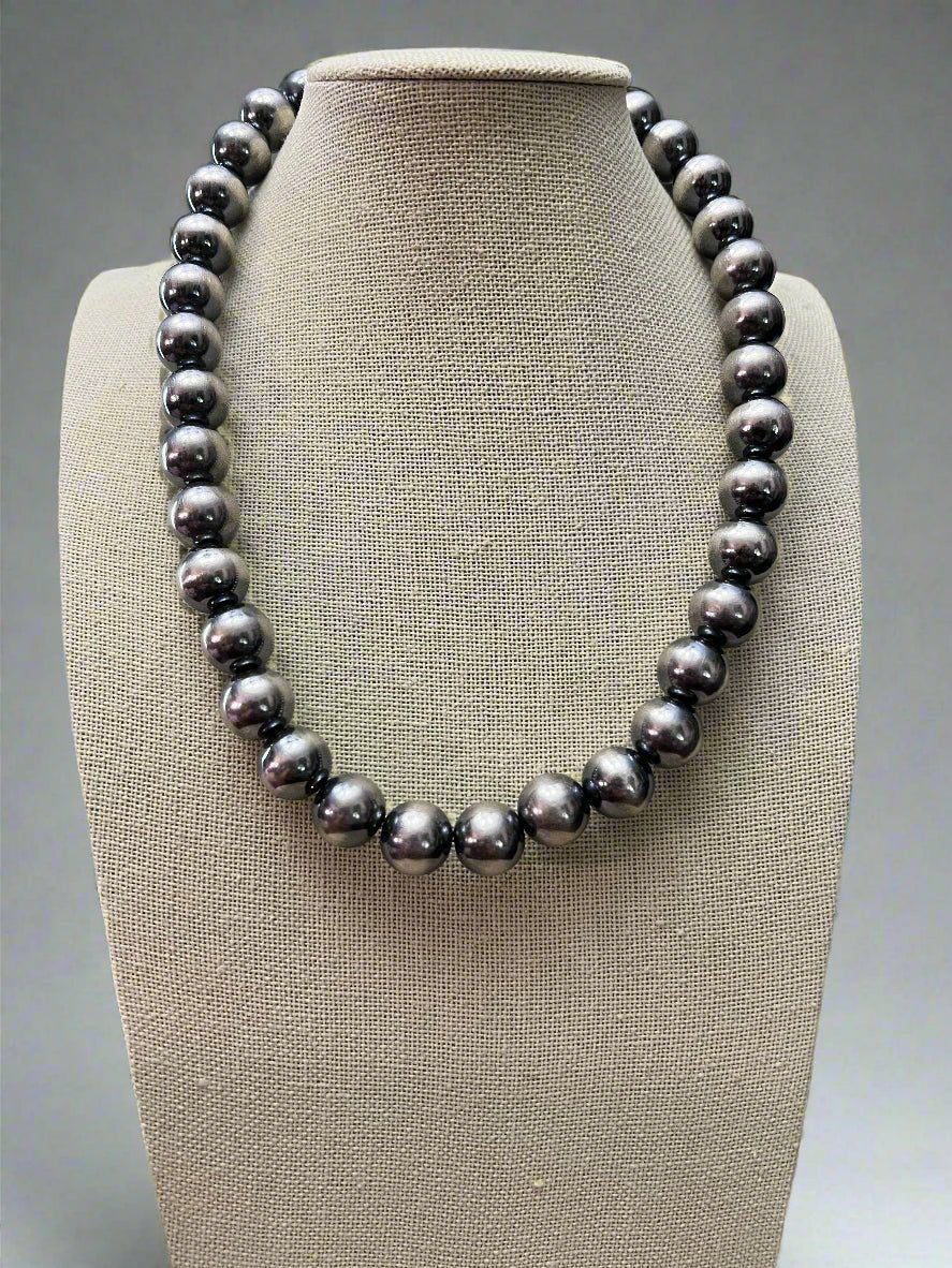 14mm Sterling Pearl Necklace — 18 inch - Rooted & Reckless Co.