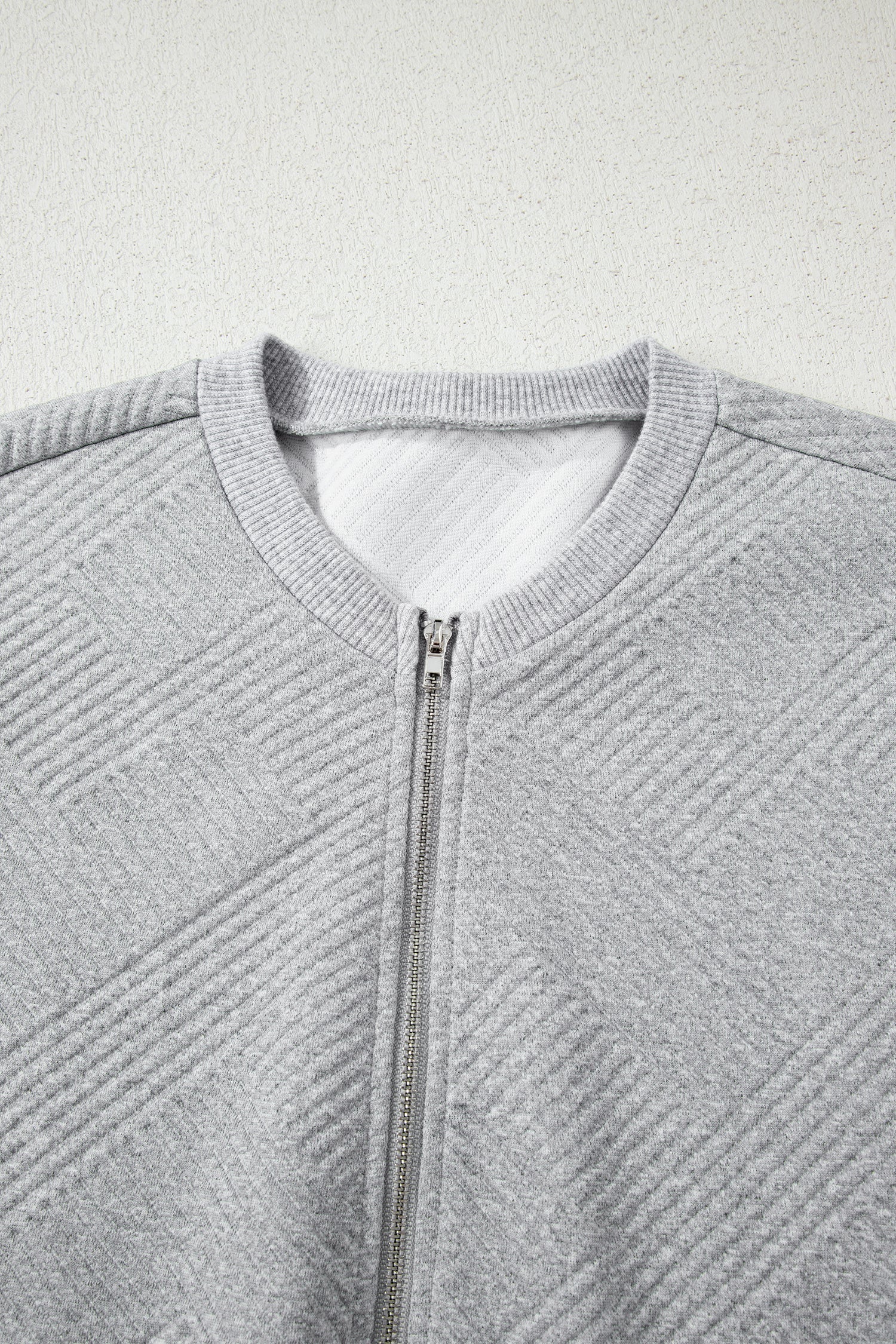 Textured Half-Zip Long Sleeve Sweatshirt