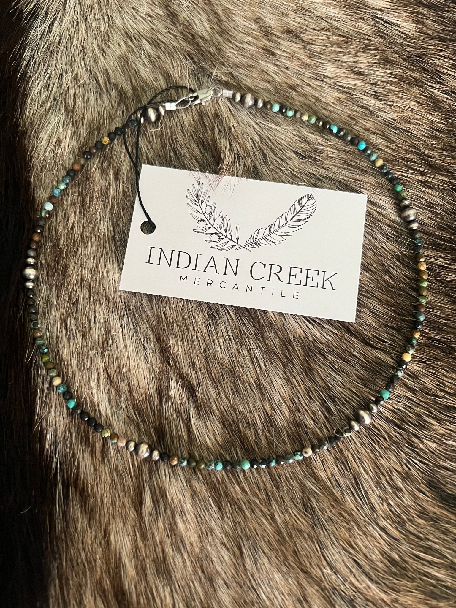 18” Turquoise Ombré and Sterling Pearl Necklace - Rooted & Reckless Co.