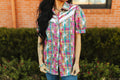 2 Fly Co "Plaid Posse" Western Top — Multi-Color Plaid with Lace Detail Comfortable Statement Piece - Rooted & Reckless Co.