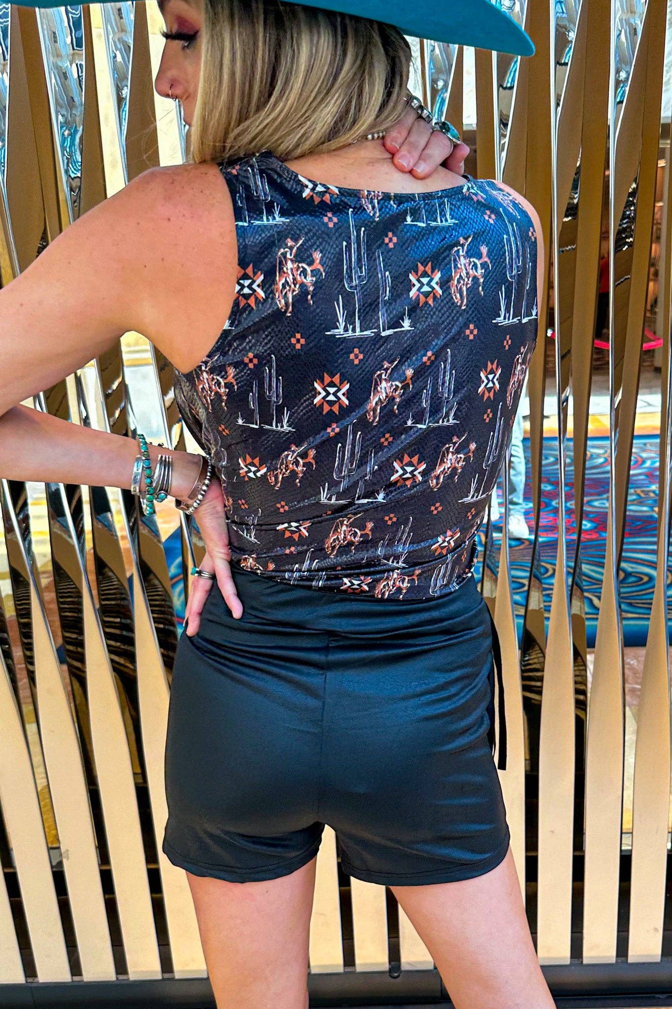 2 Fly Co "Round Up" Fringed Vegan Leather Western Skort — Honky Tonk Ready (Large available) - Rooted & Reckless Co.