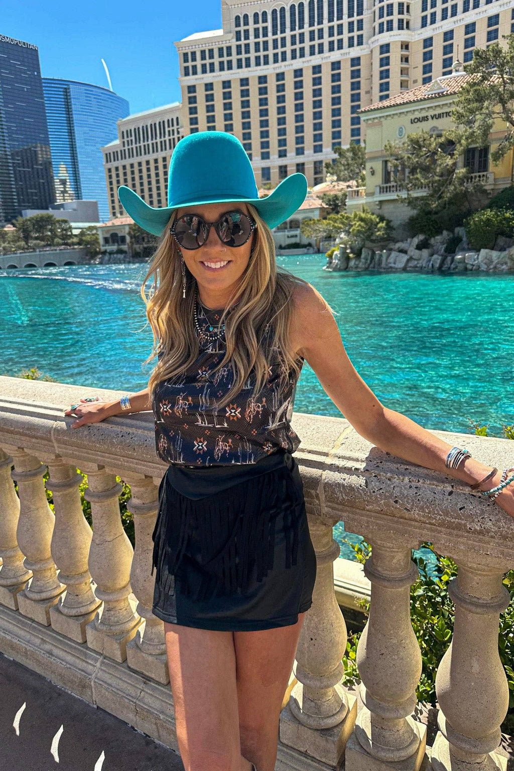 2 Fly Co "Round Up" Fringed Vegan Leather Western Skort — Honky Tonk Ready (Large available) - Rooted & Reckless Co.