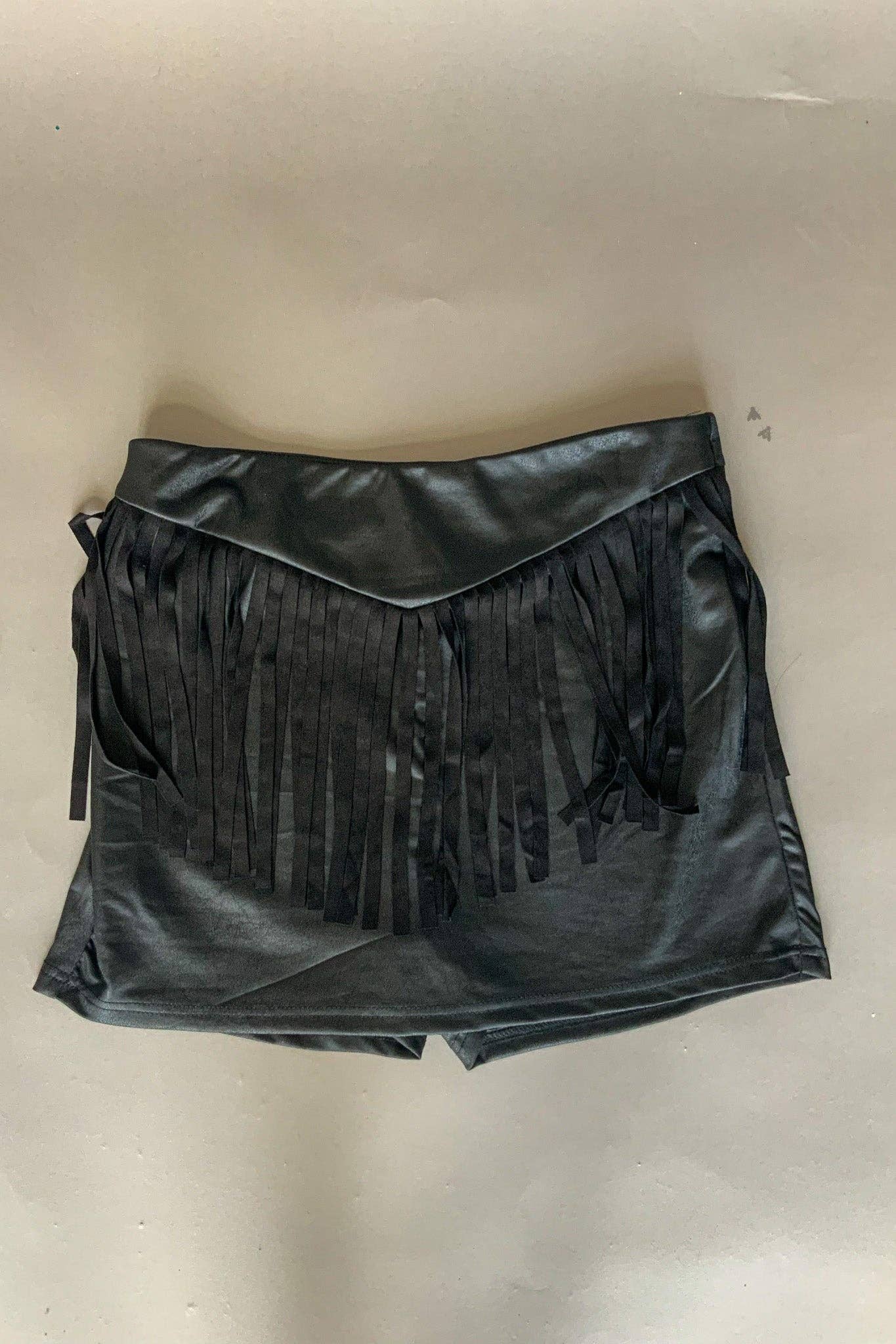 2 Fly Co "Round Up" Fringed Vegan Leather Western Skort — Honky Tonk Ready (Large available) - Rooted & Reckless Co.