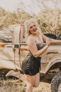 2 Fly Co "Round Up" Fringed Vegan Leather Western Skort — Honky Tonk Ready (Large available) - Rooted & Reckless Co.