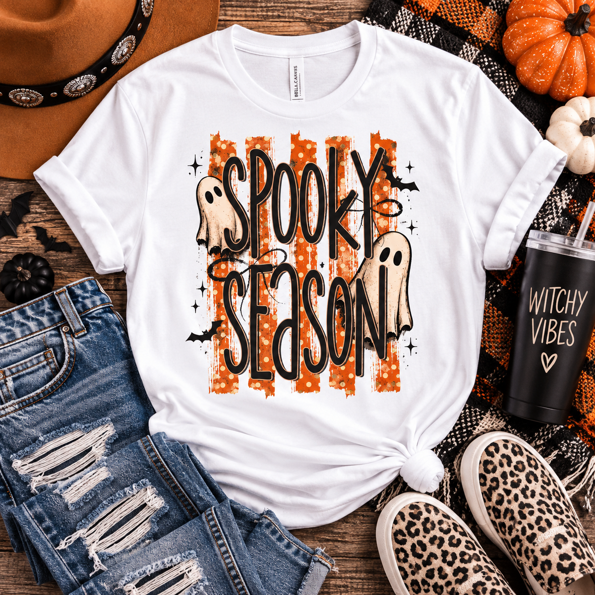 Spooky Season Tee — Halloween Ghosts Graphic Shirt