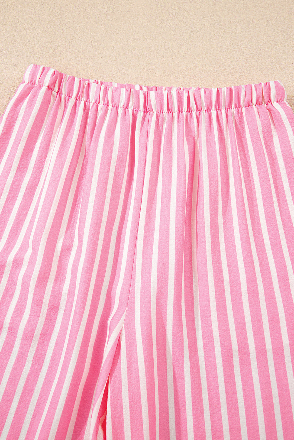 Stripe Bow Tie Top and Pants Pajama Set