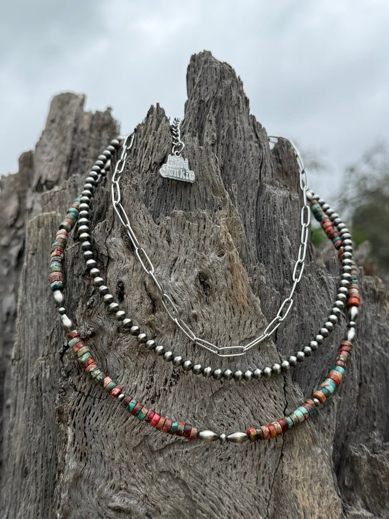 3-pc Sterling Silver Canyon Clay Necklace Stack - Rooted & Reckless Co.