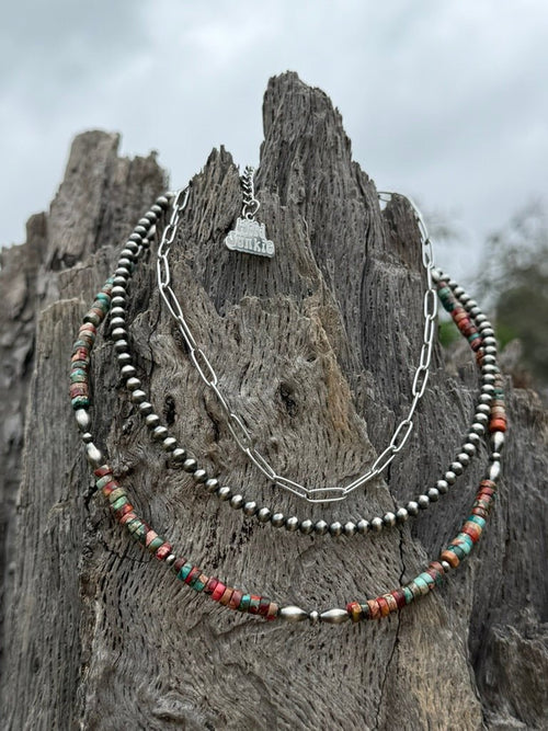 3-pc Sterling Silver Canyon Clay Necklace Stack - Rooted & Reckless Co.