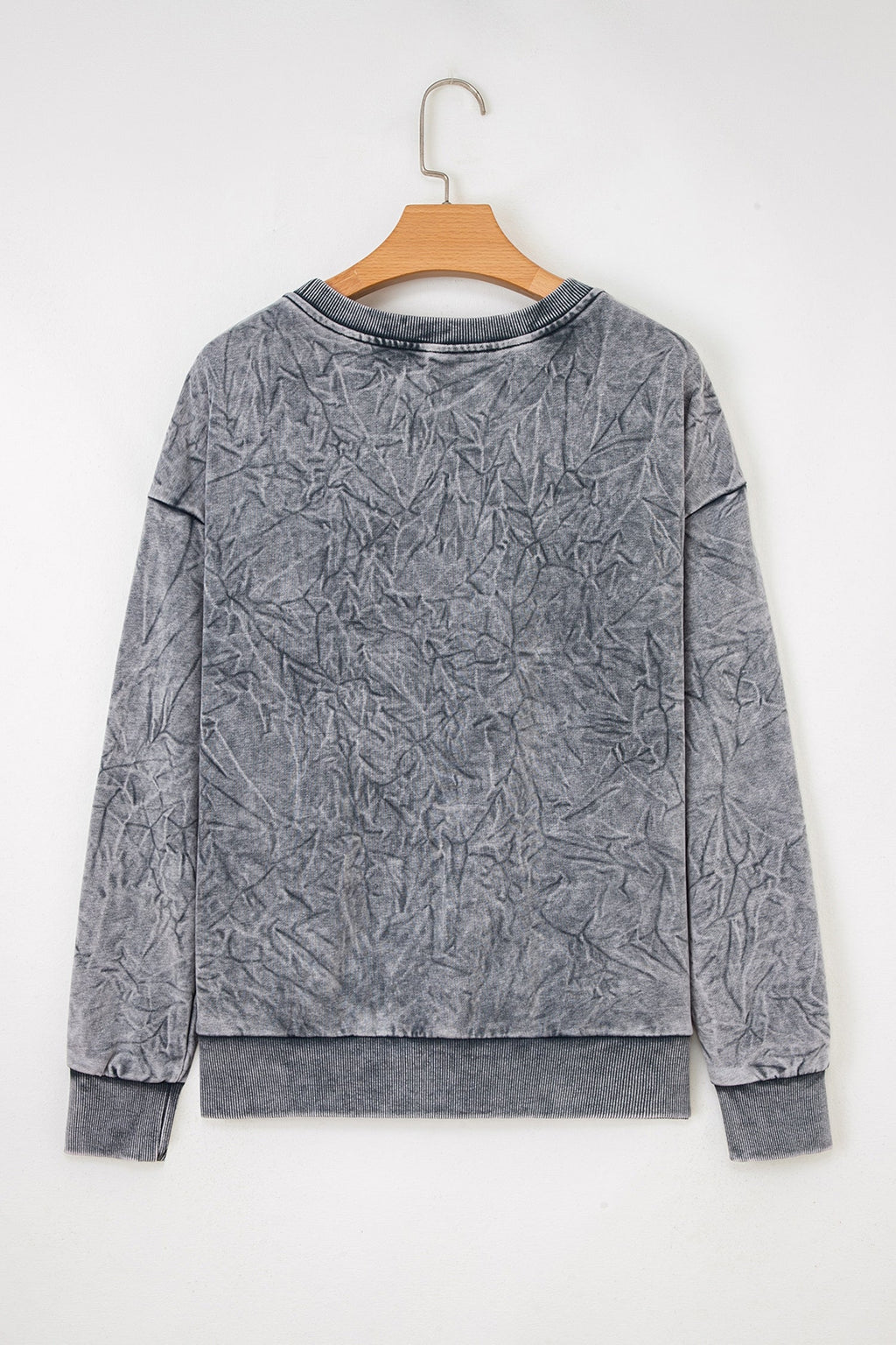 Saved by Grace Embroidered Mineral Wash Loose Sweatshirt