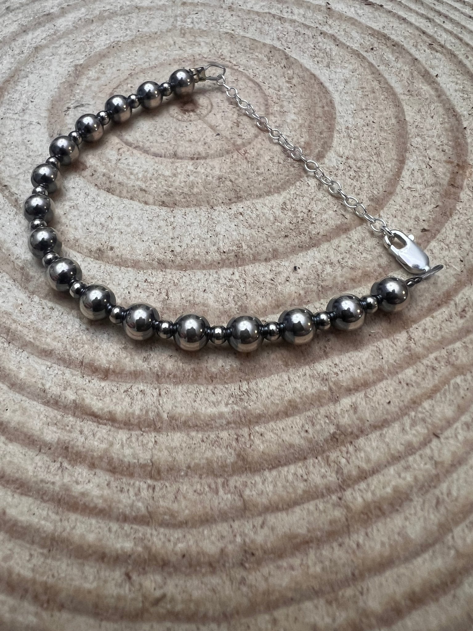 3mm & 6mm Sterling Pearl Bracelet — 6 inch (with 3 inch extender) - Rooted & Reckless Co.