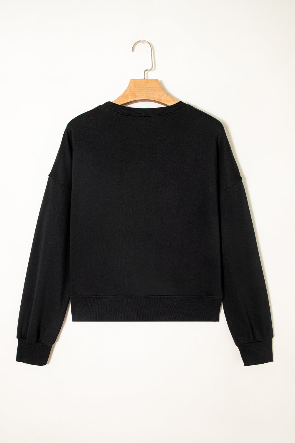 CLASSY UNTIL KICKOFF Letter Patch Loose Sweatshirt