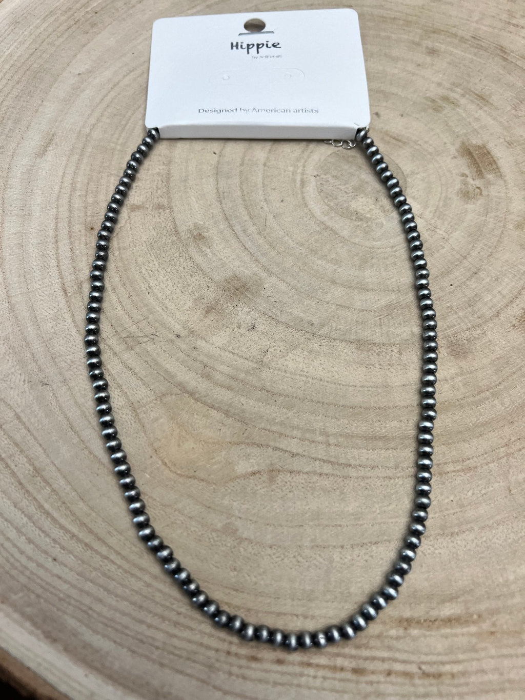 4mm Faux Pearl Western Necklace — 16 Inch with Extender - Rooted & Reckless Co.