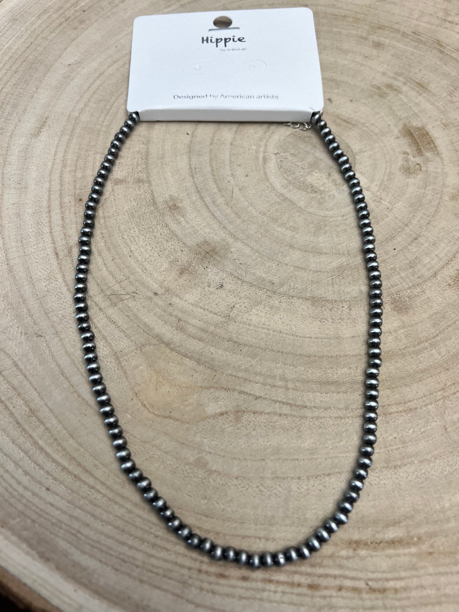 4mm Faux Pearl Western Necklace — 16 Inch with Extender - Rooted & Reckless Co.