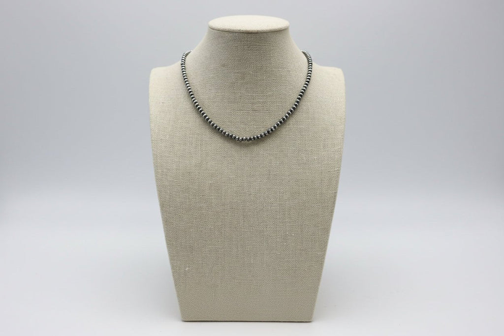 4mm Faux Pearl Western Necklace — 16 Inch with Extender - Rooted & Reckless Co.