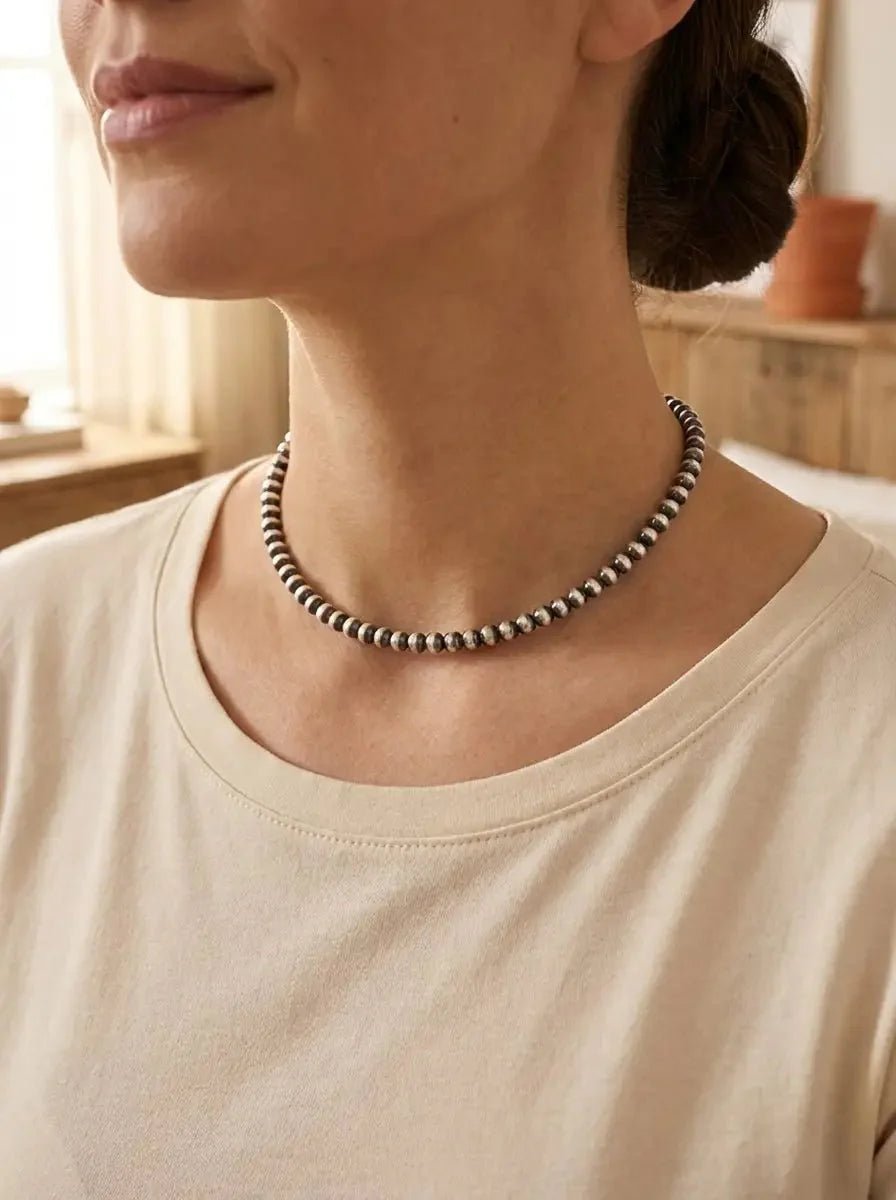 5mm Sterling Pearl Choker — 14 inch - Rooted & Reckless Co.