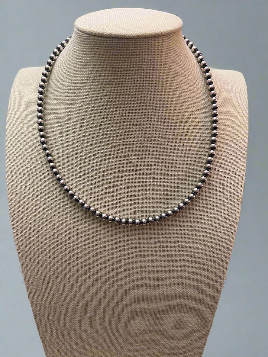 5mm Sterling Pearl Necklace — 16 inch - Rooted & Reckless Co.