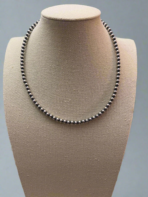 5mm Sterling Pearl Necklace — 16 inch - Rooted & Reckless Co.