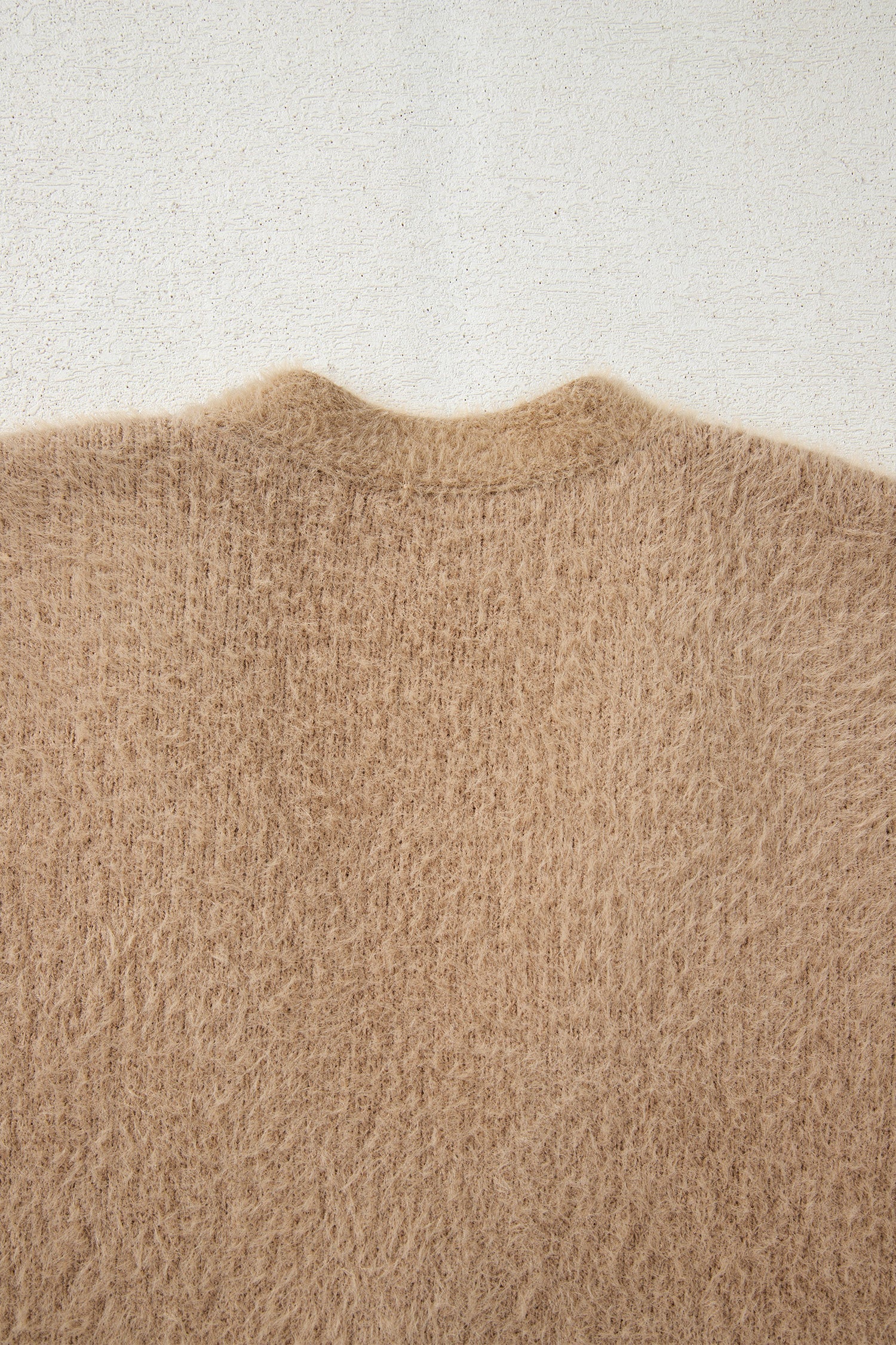 Solid Fuzzy Button-Front Cardigan