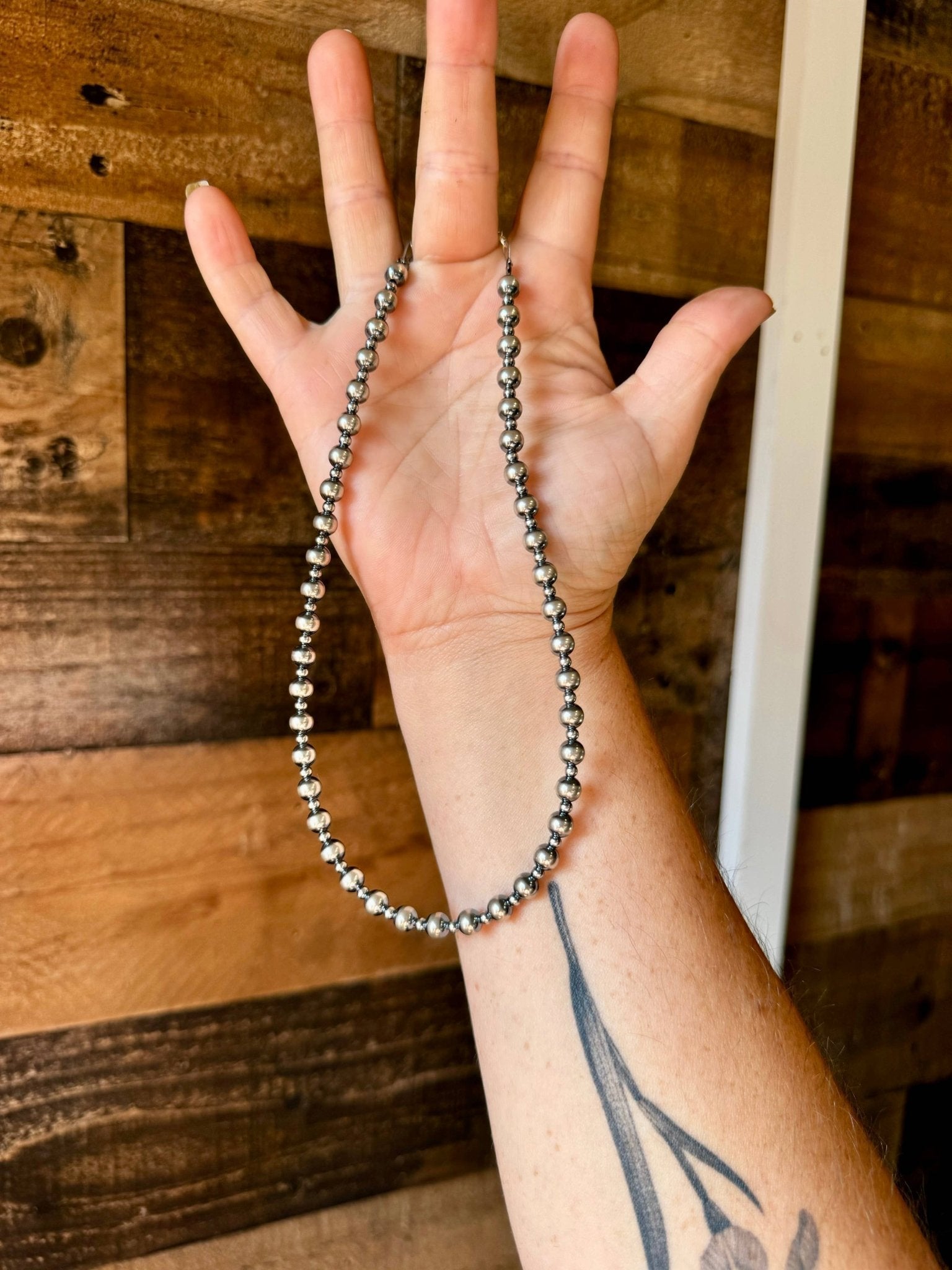 6mm & 3mm Sterling Pearl Choker — 14 inch - Rooted & Reckless Co.