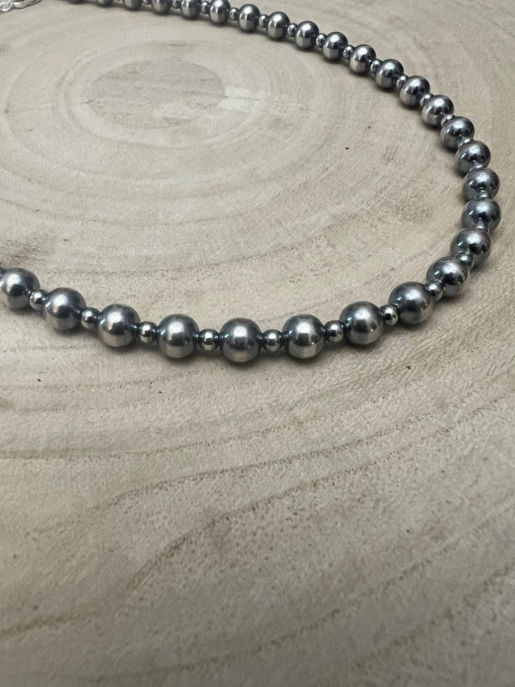6mm & 3mm Sterling Pearl Choker — 14 inch - Rooted & Reckless Co.
