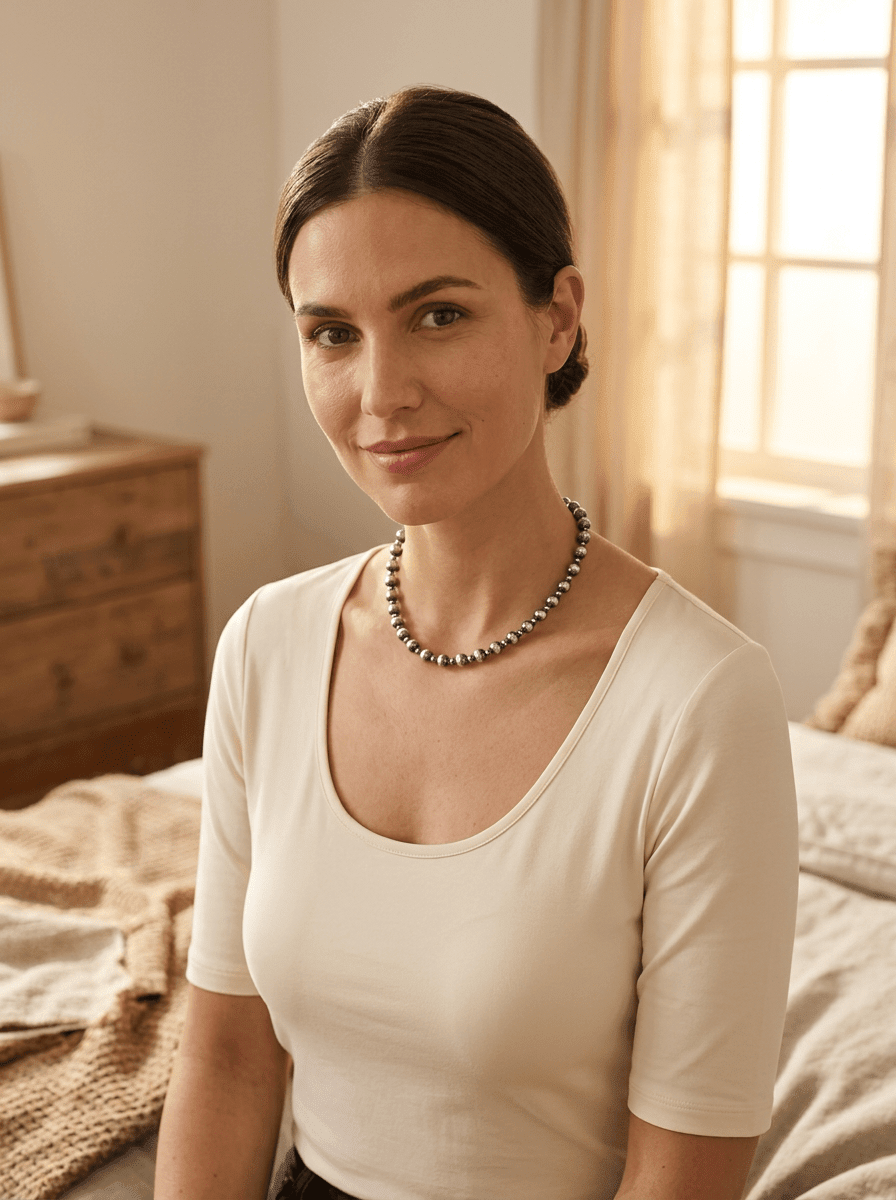 6mm & 3mm Sterling Pearl Choker — 14 inch - Rooted & Reckless Co.