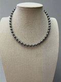 6mm & 3mm Sterling Pearl Choker — 14 inch - Rooted & Reckless Co.