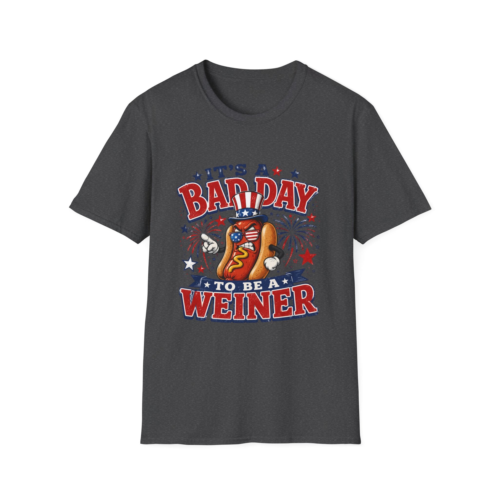 T-Shirt — "It's a Bad Day to Be a Weiner" Patriotic Hot Dog Graphic Tee
