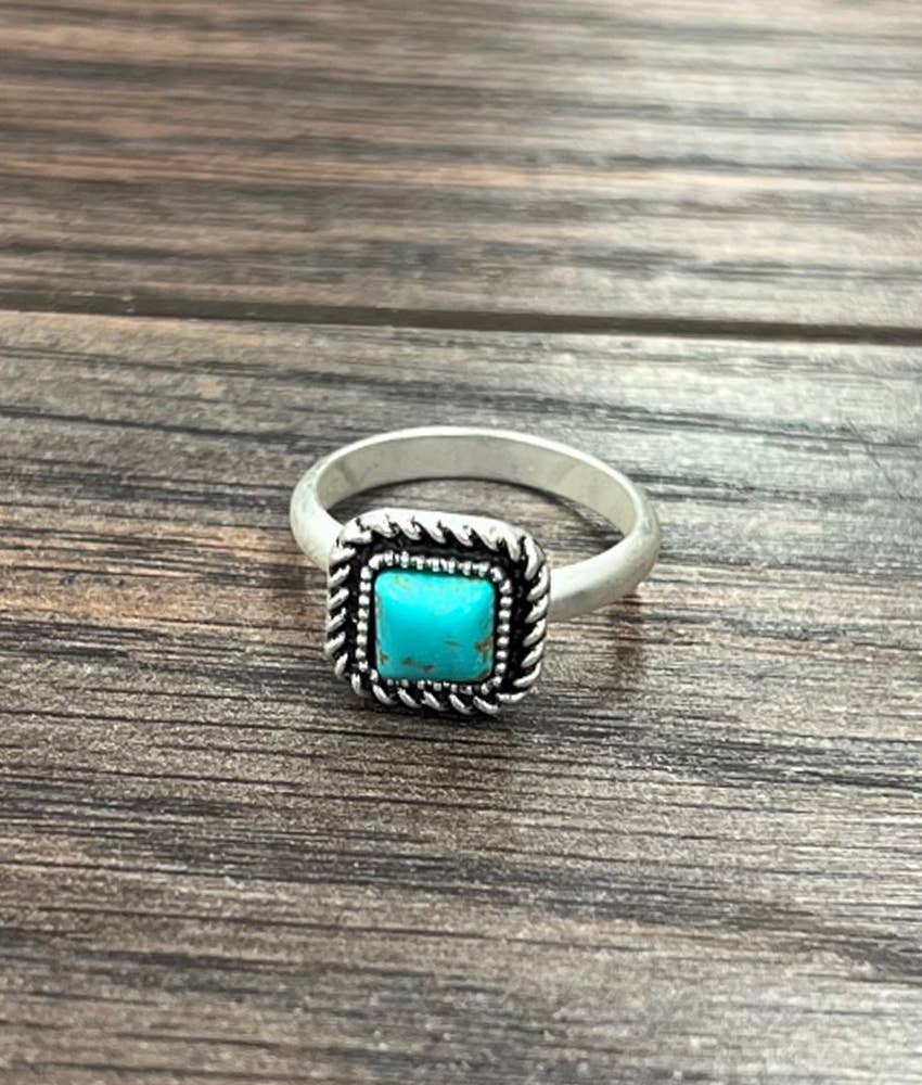 750414, Turquoise Adjustable Ring - Rooted & Reckless Co.