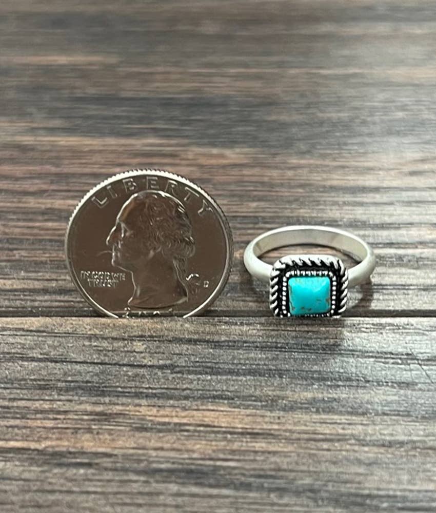 750414, Turquoise Adjustable Ring - Rooted & Reckless Co.