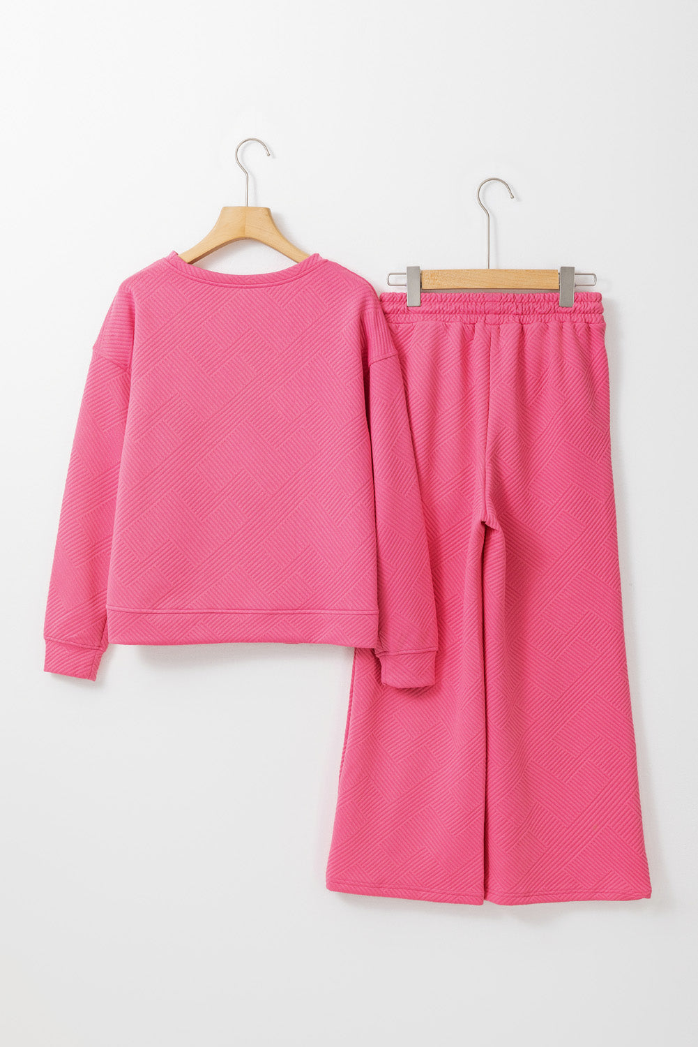Textured Top and Pants Set