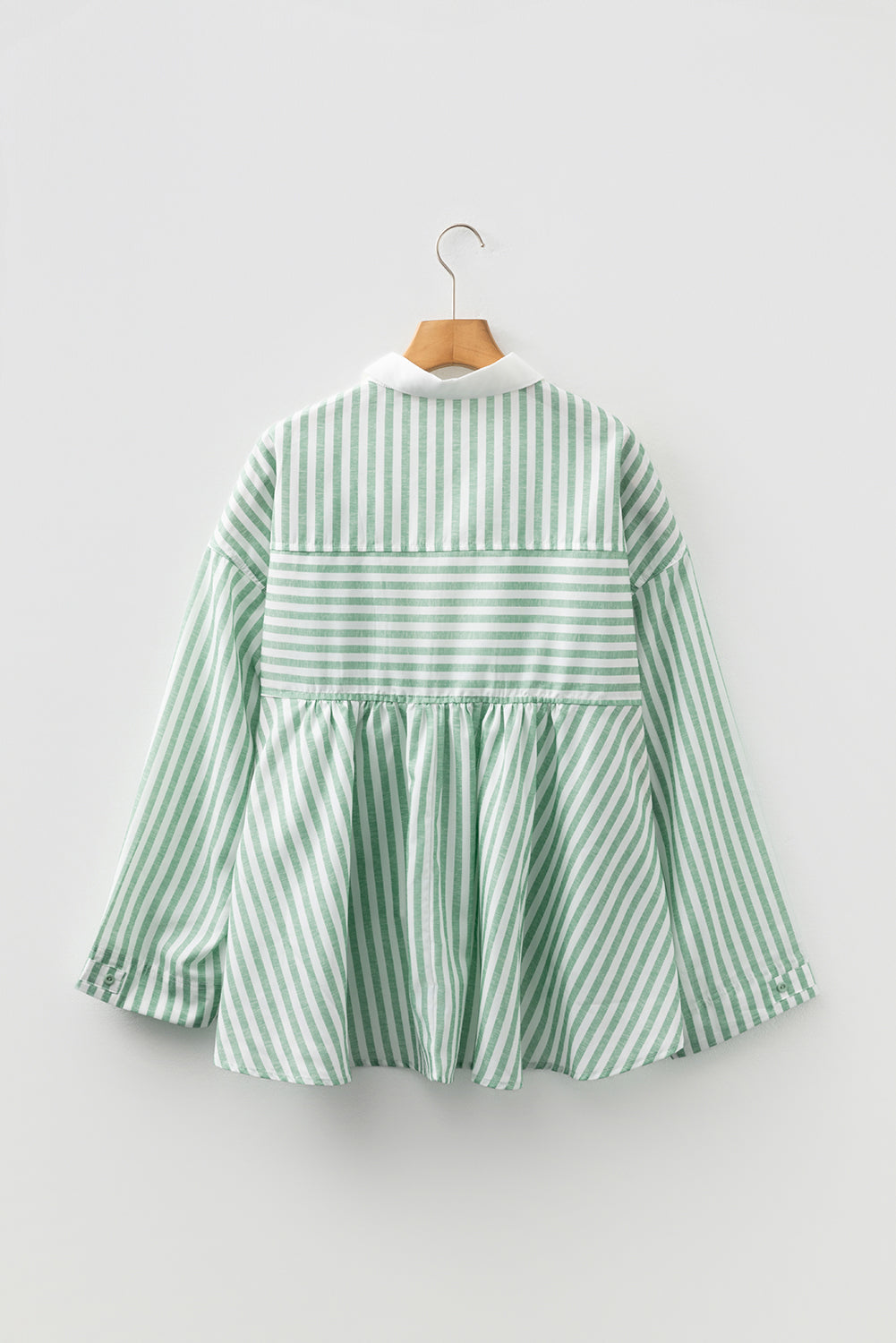 Stripe Half-Zip Long Sleeve Top