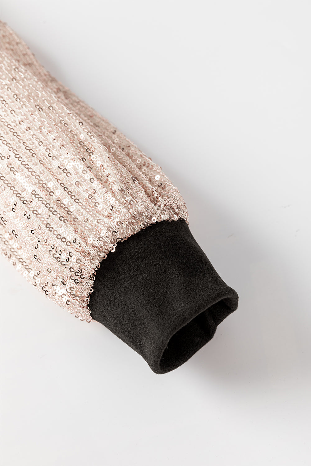 Sequin Patchwork Puff Sleeve Mini Dress