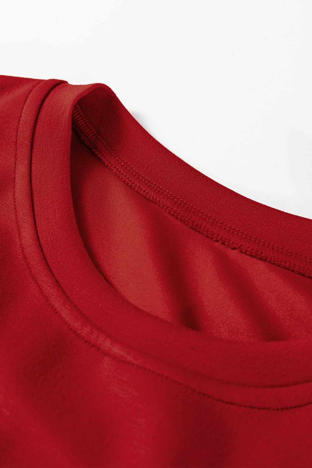 Solid Drop Shoulder Pullover and Mini Skirt Set