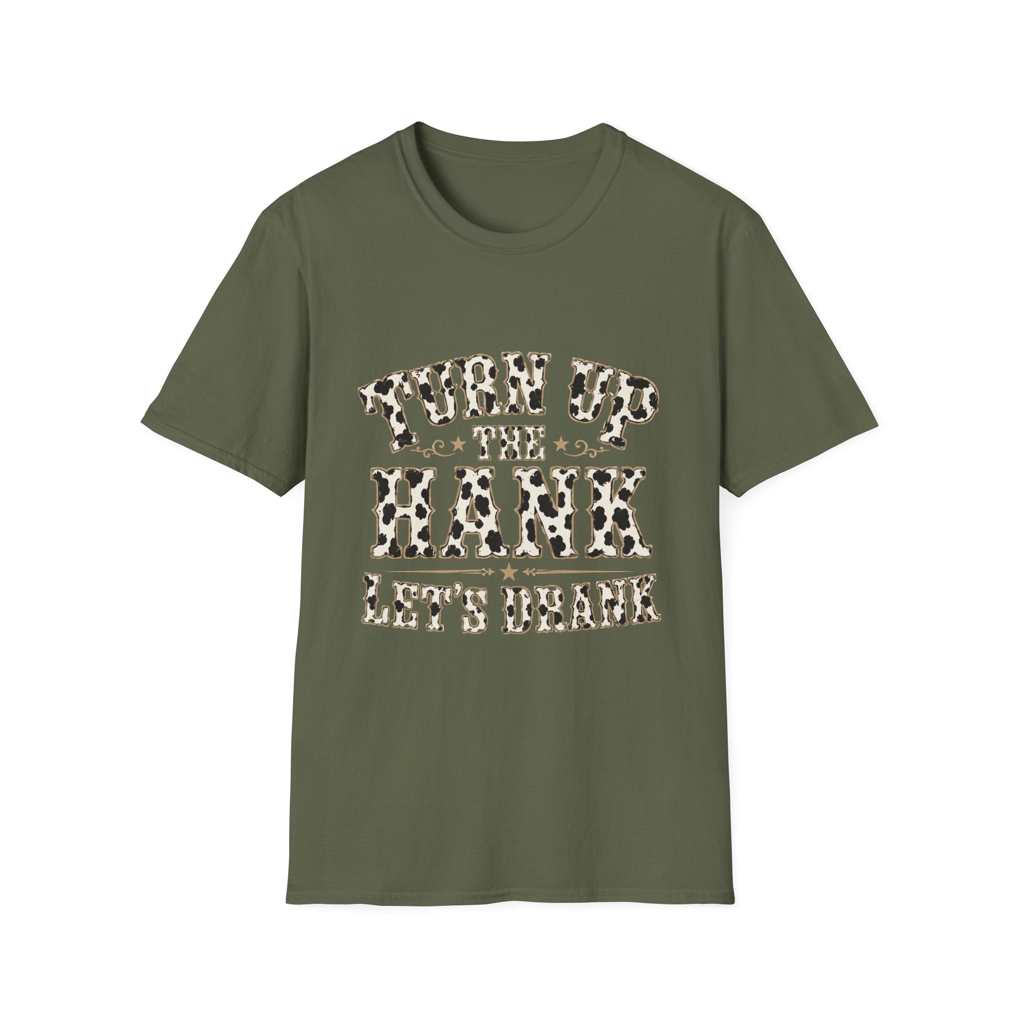 Turn Up the Hank T-Shirt — Leopard Western Graphic Tee