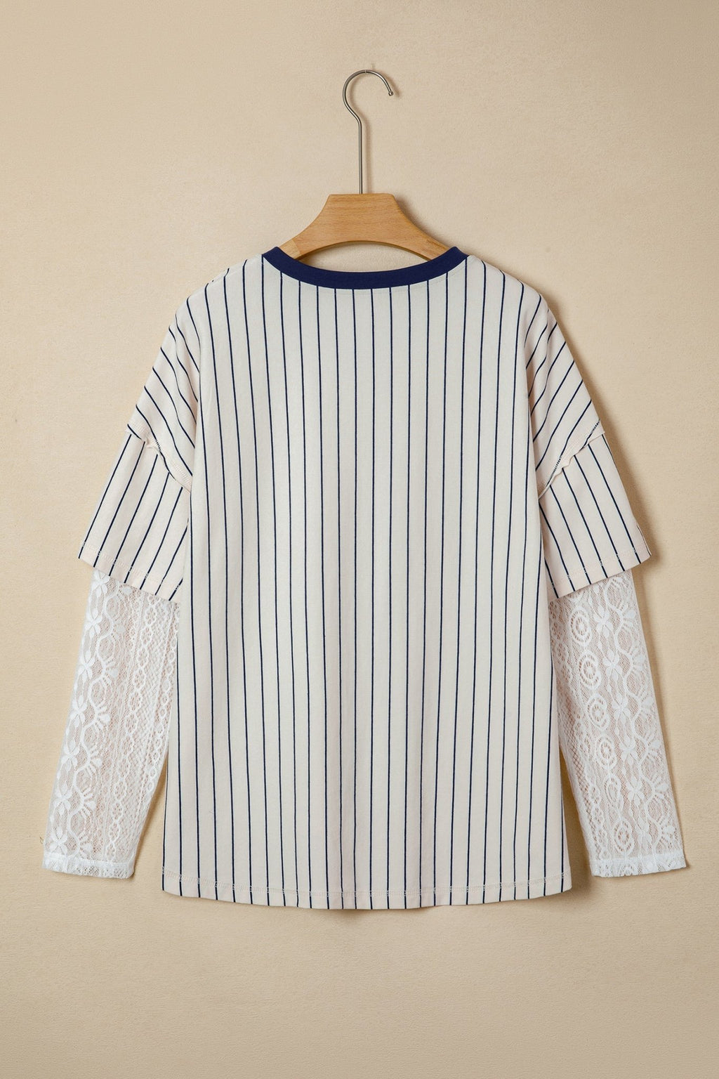 88 LOS ANGELES Stripe Lace Patchwork Top - Rooted & Reckless Co.
