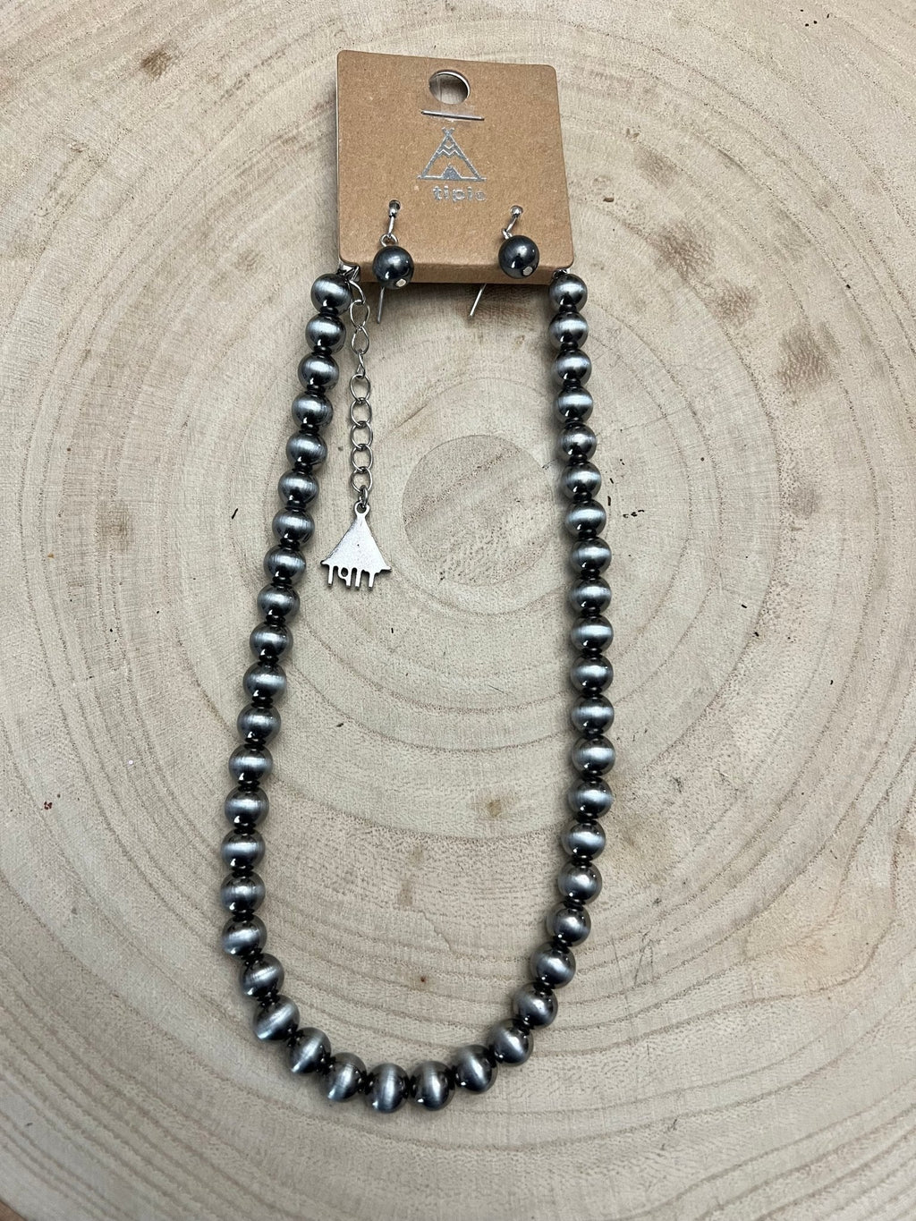 8mm Fashion Pearl Choker Necklace & Earring Set — Western Adjustable Set - Rooted & Reckless Co.
