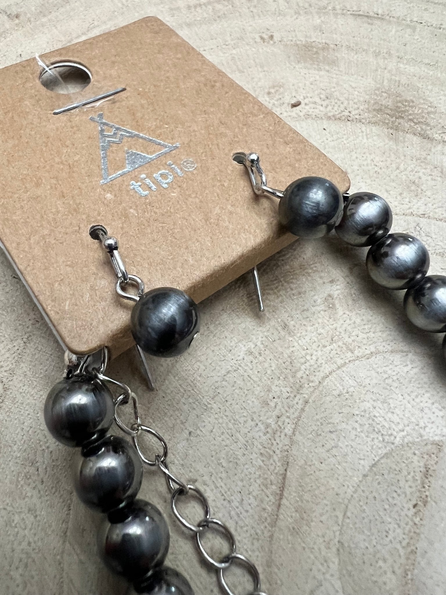 8mm Fashion Pearl Choker Necklace & Earring Set — Western Adjustable Set - Rooted & Reckless Co.