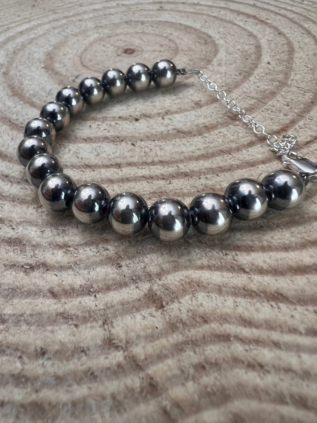 8mm Sterling Pearl Bracelet — 6.5 inch - Rooted & Reckless Co.
