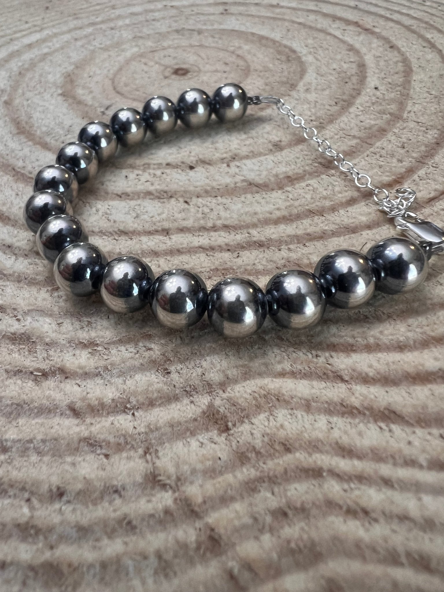 8mm Sterling Pearl Bracelet — 6.5 inch - Rooted & Reckless Co.