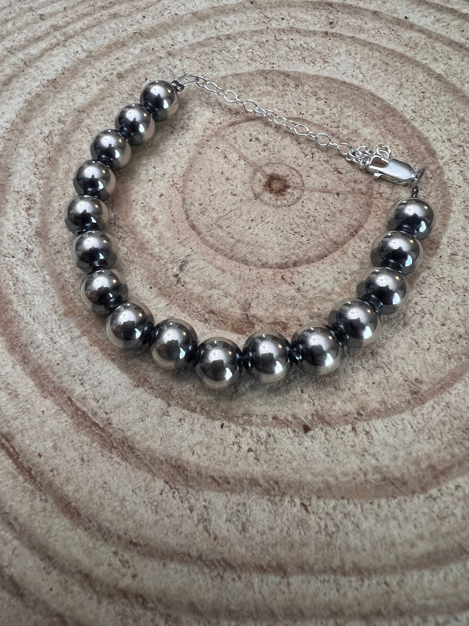 8mm Sterling Pearl Bracelet — 6.5 inch - Rooted & Reckless Co.