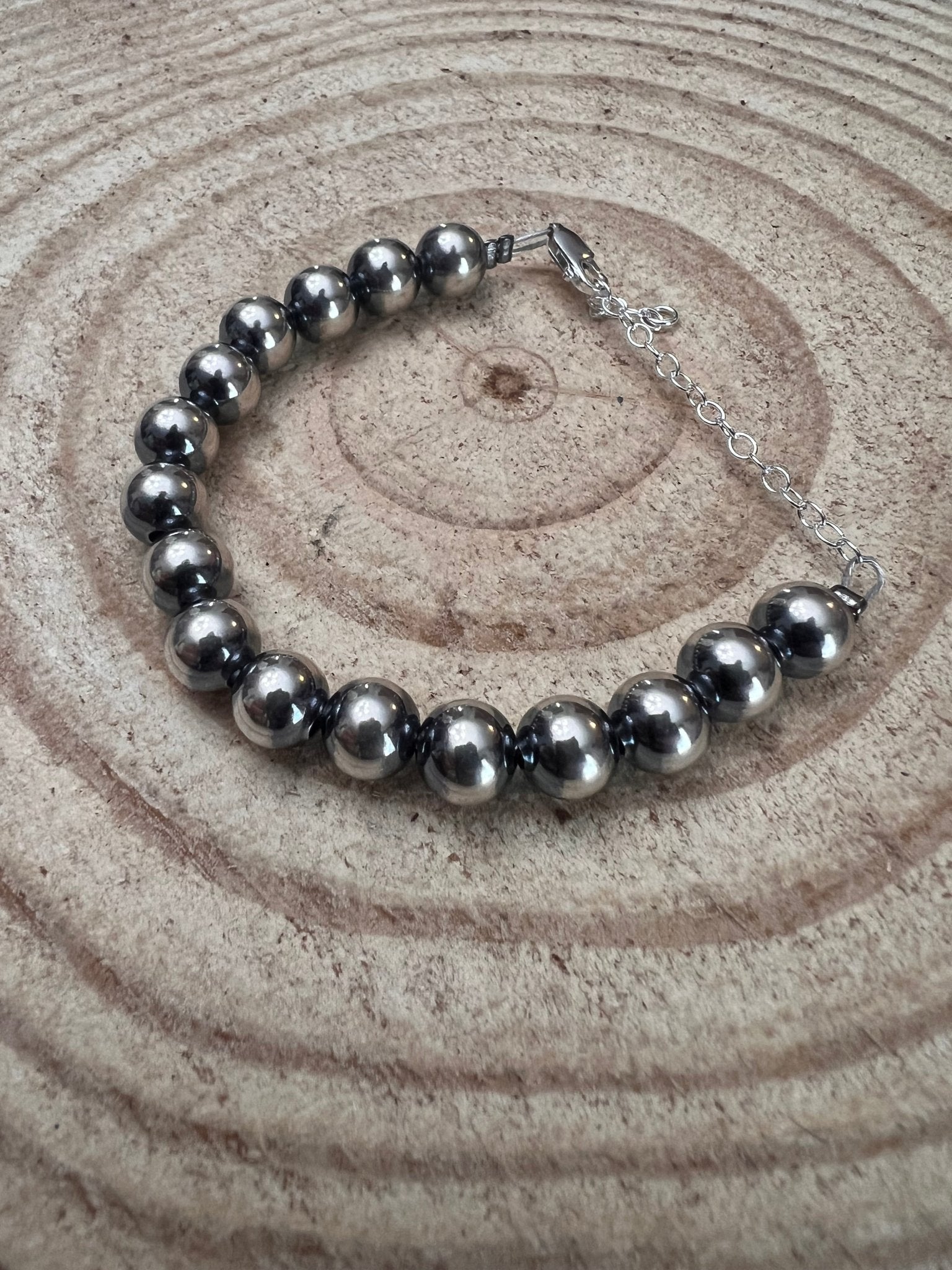 8mm Sterling Pearl Bracelet — 6.5 inch - Rooted & Reckless Co.