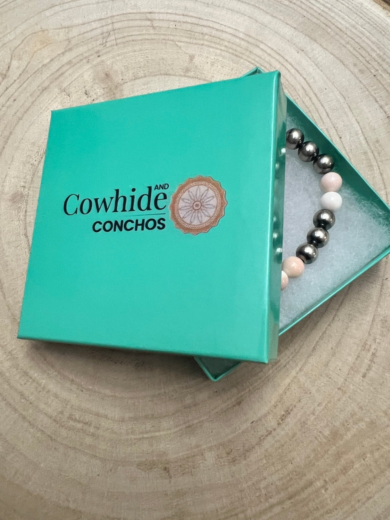 8mm Sterling Pearl Bracelet with Pink Conch — 6 inch - Rooted & Reckless Co.